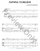 Faithful To Believe piano sheet music cover